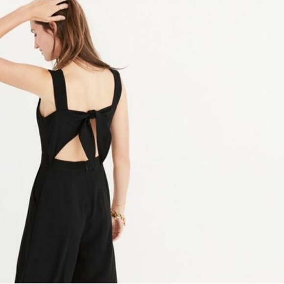 Madewell Apron Bow Back Jumpsuit Size 2 - Picture 5 of 10